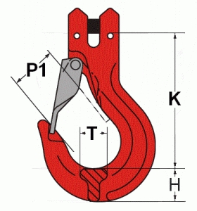 Hak widełkowy z zabezp. GKN 1,12t ( YGS)