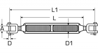 Śruba rzymska z końcami widełkowymi M16