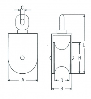 Blok z krętlikiem 100mm