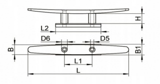 Knaga tradycyjna kwasoodporna 125mm