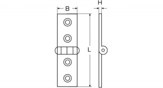 Zawias typ A 80x20x1,5mm