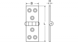 Zawias typ B 90x30x1,5mm