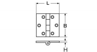 Zawias typ E 40x50x0,8mm