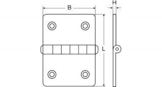 Zawias 90x60x3mm