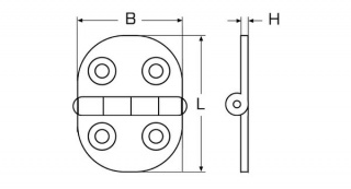 Zawias typ A 47x30x1,5mm