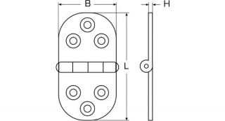 Zawias typ C 80x40x2mm