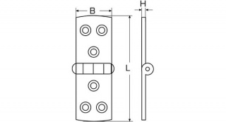 Zawias typ B 85x30x1,5mm