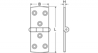 Zawias typ C 100x40x1,5mm